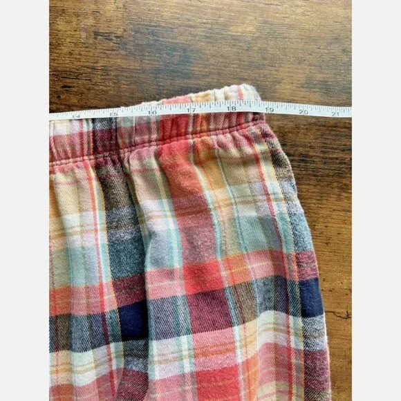 LL Bean Cotton Flannel Sleep Pants Pajama Bottoms in Deep Coral Plaid - Size 2X - Picture 4 of 8